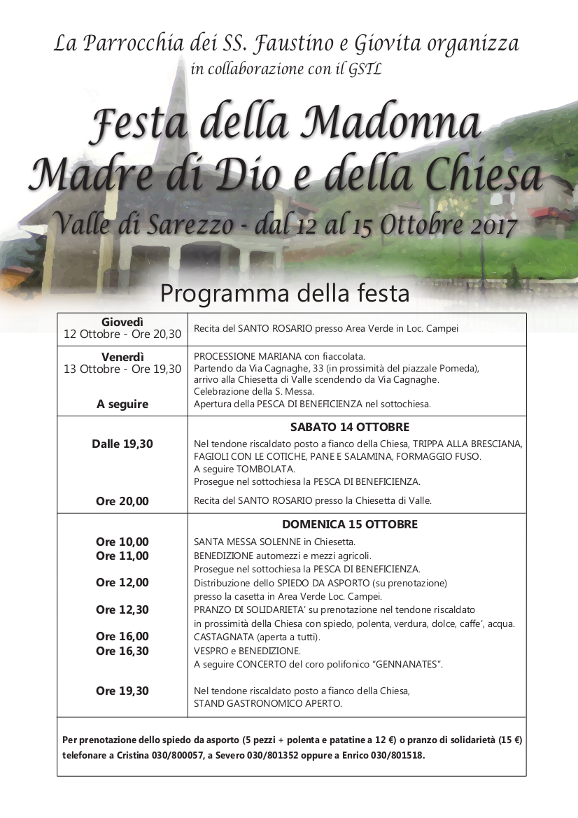 Festa della Madonna - Ottobre 2017